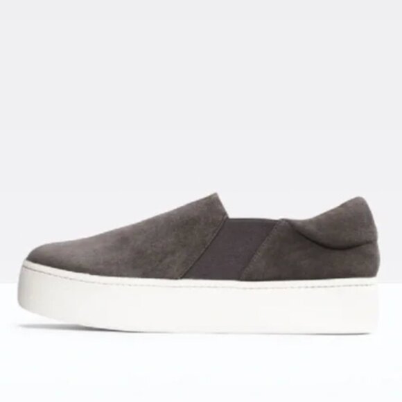 Vince Gray Suede Warren Eco Sneaker - Picture 1 of 12